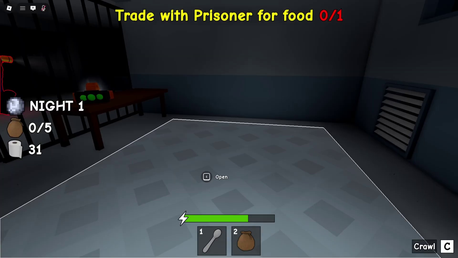 Night 1: Guard Evasion and Tool Discovery